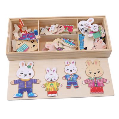 China 100% Eco-Friendly Wholesale Custom Educational Wooden Animal Jigsaw Puzzles Animals For Kids Children for sale