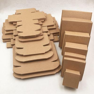 China Custom Recyclable Eco-Friendly Logo Candy Gift Paper Box Brown Kraft Paper Box for sale