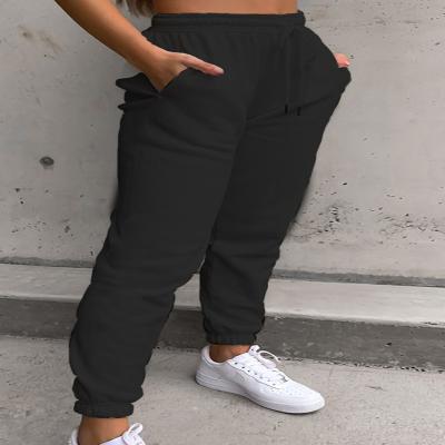 China Anti-wrinkle 2022 Oem Private Label Blank Thick Cotton Grey Sweatpants Vendors Customize Women Jogger Pants for sale