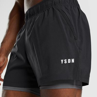 China Anti-wrinkle No Brand Classic Gym Shorts Mens Sports Logo Custom Jogger Shorts Quick-Drying Soft Fabric Double Mesh Shorts for sale