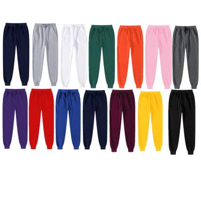 China Anti-wrinkle Wholesale Factory Velvet 100% Polyester Custom Logo Plain Casual Sports Wear Men Jogging Pant for sale