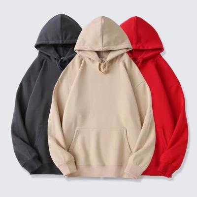 China Anti-wrinkle 2022 unisex heavy weight pullover hoodie plus size casual loose men's hoodies & sweatshirts for sale