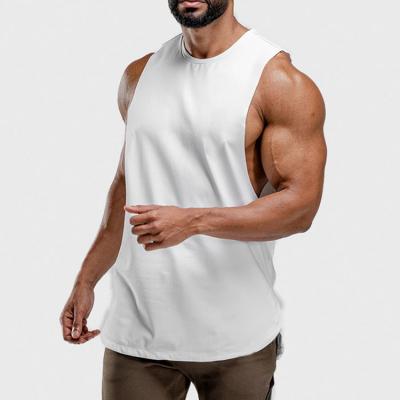 China Anti-wrinkle Cheap 100% Combed Cotton Men Sleeveless Undershirts Tank For Traini for sale