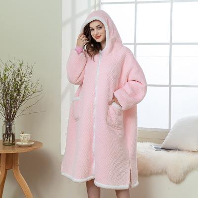 China Anti-Static Girly Punch Toddler Women Matching Abaya Muslim Long Robe Pajamas Sleepwear for sale