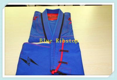 China bjj gi jiu jitsu gi martial arts uniform kimono blue ripstop gi for sale