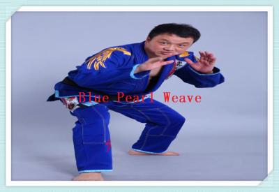 China 100% van Katoenen Blauwe van de de kledingsdouane jiujitsu de Vechtsportenuniformen voor Volwassenen Te koop