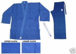 China Blue V Neck judo garment reversible judo gi martial arts training equipment for sale