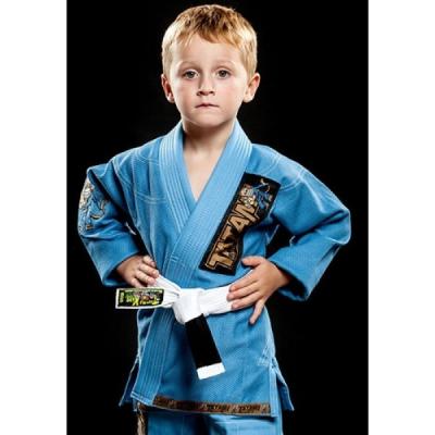 中国 青いブラジル人の Jiu の jitsu の着物に武道のスーツの子供のスポーツ・ウェアを作って下さい 販売のため