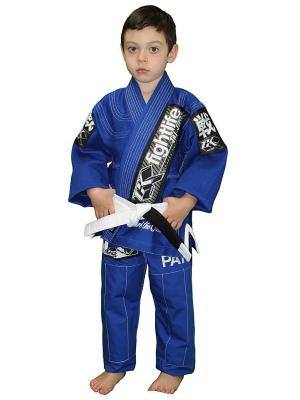 China Waterproof Childrens Martial Arts Uniforms Blue and White kimono for sale