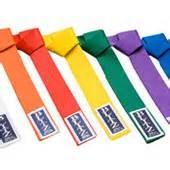 China OEM 100% cotton martial arts Taekwondo Color Belts , 4CM Width for sale