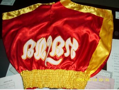 China muay thai shorts , Red and Yellow for sale