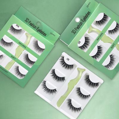 China Natural Eyelashes Soft Eyelashes Package Wholesalers Magnetic Private Label 5 Pairs Eyelashes for sale