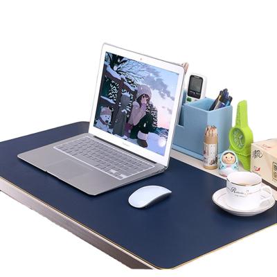 China Wholesale Custom Soft Stocked Extended PU Gaming Mouse Pad Mat Large Office Writing Waterproof Computer Desk Leather Mat for sale