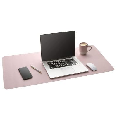 China Custom Made High Quality Office Home Accessories Desk Mat Gaming CPU Desk Pad Table Stocked Leather Mat for sale