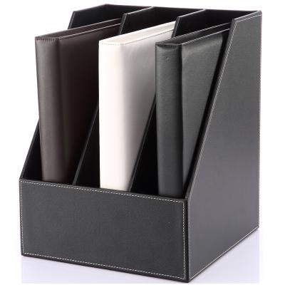 China Desk File Organizer Tray China Factory PU Leather Products Drawer Organizers Document File Leather Desk Tray for sale