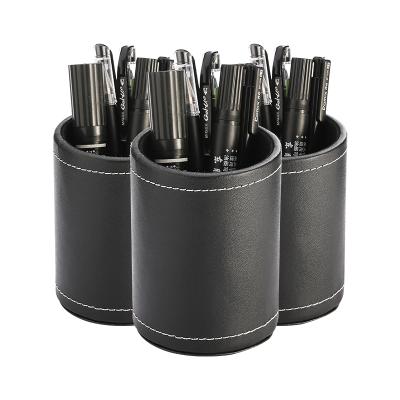 China Multifunctional Waterproof Student Pen Holder Leather Pen Holder Nordic Style PU Pencil Case School Bag for sale