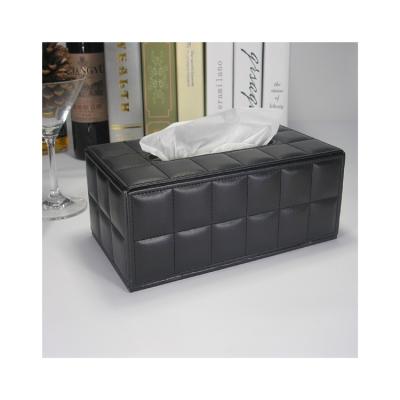 China CLASSIC popular new products cheap rectangle large capacity tissue cover home decor leather box for sale