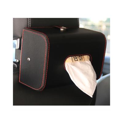 China CLASSIC best type custom leather hanging car seat holder fabric back bracket paper box for sale