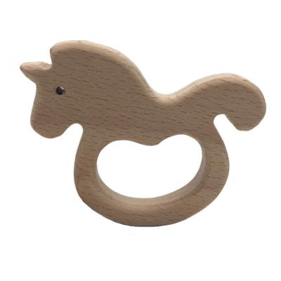 China Beechwood Teether Baby Teether Baby Care Unicorn Teething DIY Charms FREE Wooden Wooden Baby Teether Toys for sale