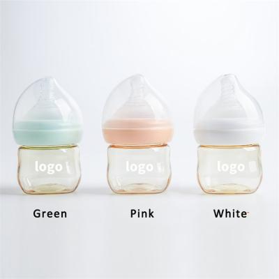 China BPA Free Baby Bottle 90ml PPSU Custom Cute Design Wide Neck Professional Baby Newborn Milk Bottle for sale