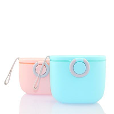 China BPA Solid Color Baby Food Storage Box Cereal Cartoon Milk Powder Box Free Single Layer Portable Baby Food Storage Box for sale