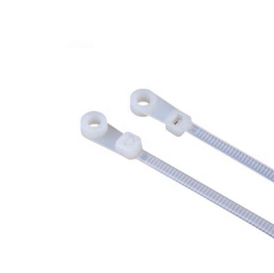 China Non-containing Nylon Wires Cable Tie With Screw Round Hole 3.6*200 White for sale