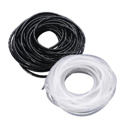 China Protect Cables Wire Wound Tube Black And White Plastic PE 6 8 10 12 14mm for sale