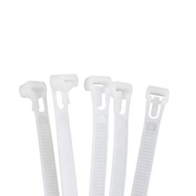 China Eco-friendly Reusable Self-locking Nylon Cable Ties 7.6*250mm 100 Pieces White quantity for sale