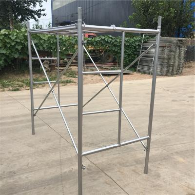 China Walkthru Durable Movable Aluminum Frame Construction Steel Iron Set Mason Frame Scaffold Double Ladder Scaffold Scaffolding for sale