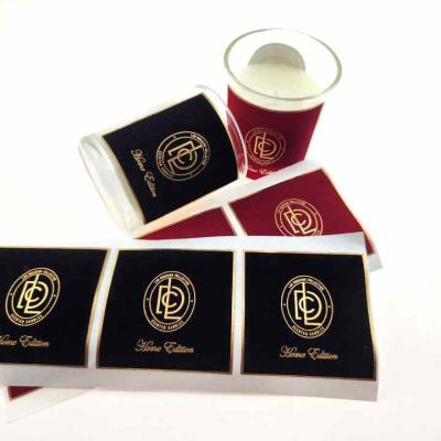 China Velvet Candle Label Printing Scent Luxury Private Label Candle Jar Perfume Bottle Stickers for sale