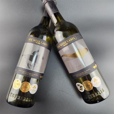 China Holographic Dynamic Wine Custom Sticky Labels Printing Business Sticky Labels ODM for sale