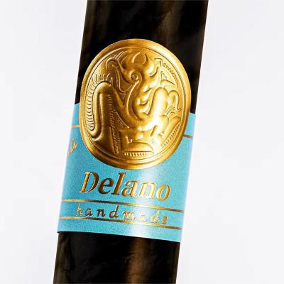 China Brand Custom Cigar Label Printing Gold Foil Stamping Gold Foil Cigar Label Printing for sale