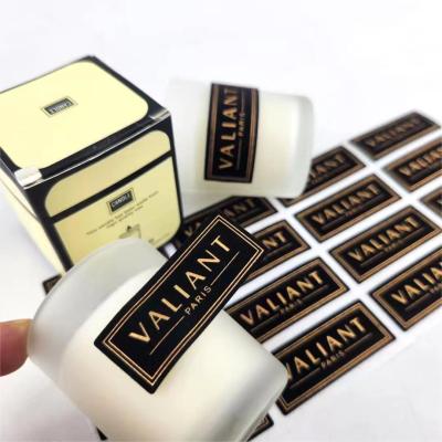 China Leather Heat Resistant Candle Scent Labels Embossed Texture Square Candle Labels For Aroma Bottles for sale