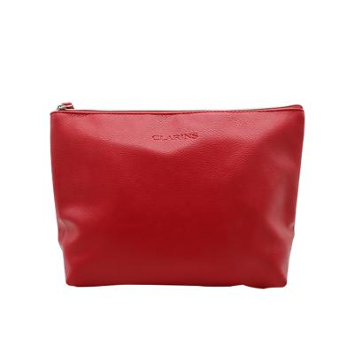 China Professional Custom Fashion OEM Bags Women Handbags Ladies Pinch Cosmetic Make Up Organizer Bag Red Zipper Cosmetic Bags or Pouches for sale