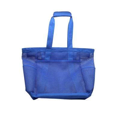 China Professional Nylon Wholesale Mesh Tote Bag Travel Large Shopping Mesh Beach/Travel Beach Bags for sale