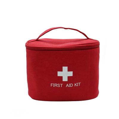 China Household Fiber Polyester Mini First Aid Travel Kit Emergency Medicine Storage Factory Car Medical Kit Bag Direct Material First Aid Aid for sale