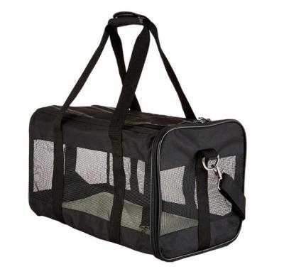 China Fashion China Manufacturer Airline Approved Mesh Nylon Material Soft Sided Folding Portable Pet Bag Carrier For Cats And Dogs for sale