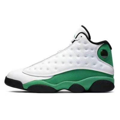 China SHOCK ABSORBING quality AJ 13 2022 new OG white and green men's shoes retro basketball sneakers fashionable casual shoes for sale