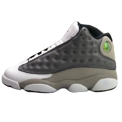 China SHOCK ABSORBING New High Quality AJ 13 White Haze Gray Basketball Shoes Retro Sneakers Gray Holographic Cat Eye Casual for sale