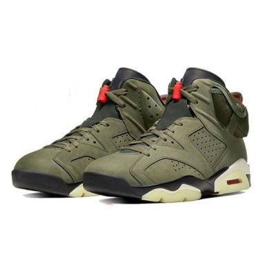 China CUSHIONING 2022 New High Quality AJ 6 Grin Basketball Shoes Fashion Retro Dark Green Sneakers Sports Shoes Trendy Shoes for sale