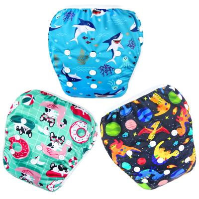 China XL Swimming Pool Diaper Printed Cloth Diapers Best Pink Reusable Swim Diapers for sale