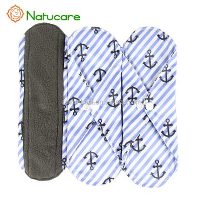 China Natucare Bamboo Reusable Cloth Printed Menstrual Pads for sale