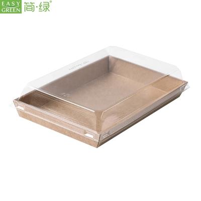 China Disposable Easy Green Healthy Material Food Wrapping Paper Baking Trays With Lid for sale