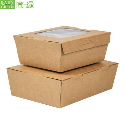 China High Quality Free Sample Disposable Kraft Food Grade Paper To Go Boxes Restaurant for sale