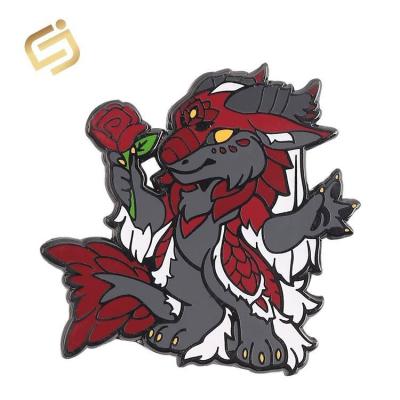 China High quality custom cheap Europe metal dragon logo badges for sale