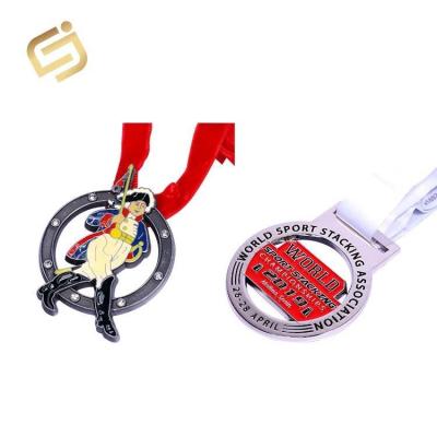 China Europe factory direct sale metal gold silver plating bronze commemorative medal for sale