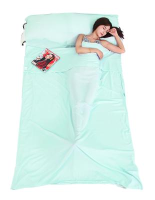 China Envelope Type Factory Price Hotel Style 2 Thin Person Lightweight Outdoor Sleeping Bags With Pillow for sale