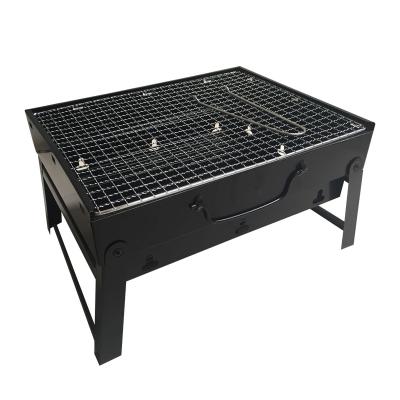 China New Design Easily Compiled Thickened Black Outdoor Multi Person Folding Portable Barbecue Grill for sale