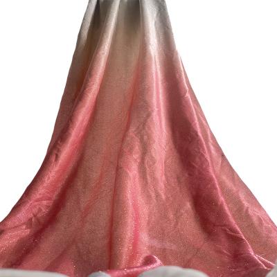 China Metallic pink iridescent color ombre moonlight coupling bond changing fabric for dress for sale