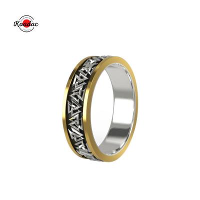 China CLASSIC 925 Silver Gold 25 Year Anniversary Engagement Wedding Couple Ring Set Fashionable Men for sale